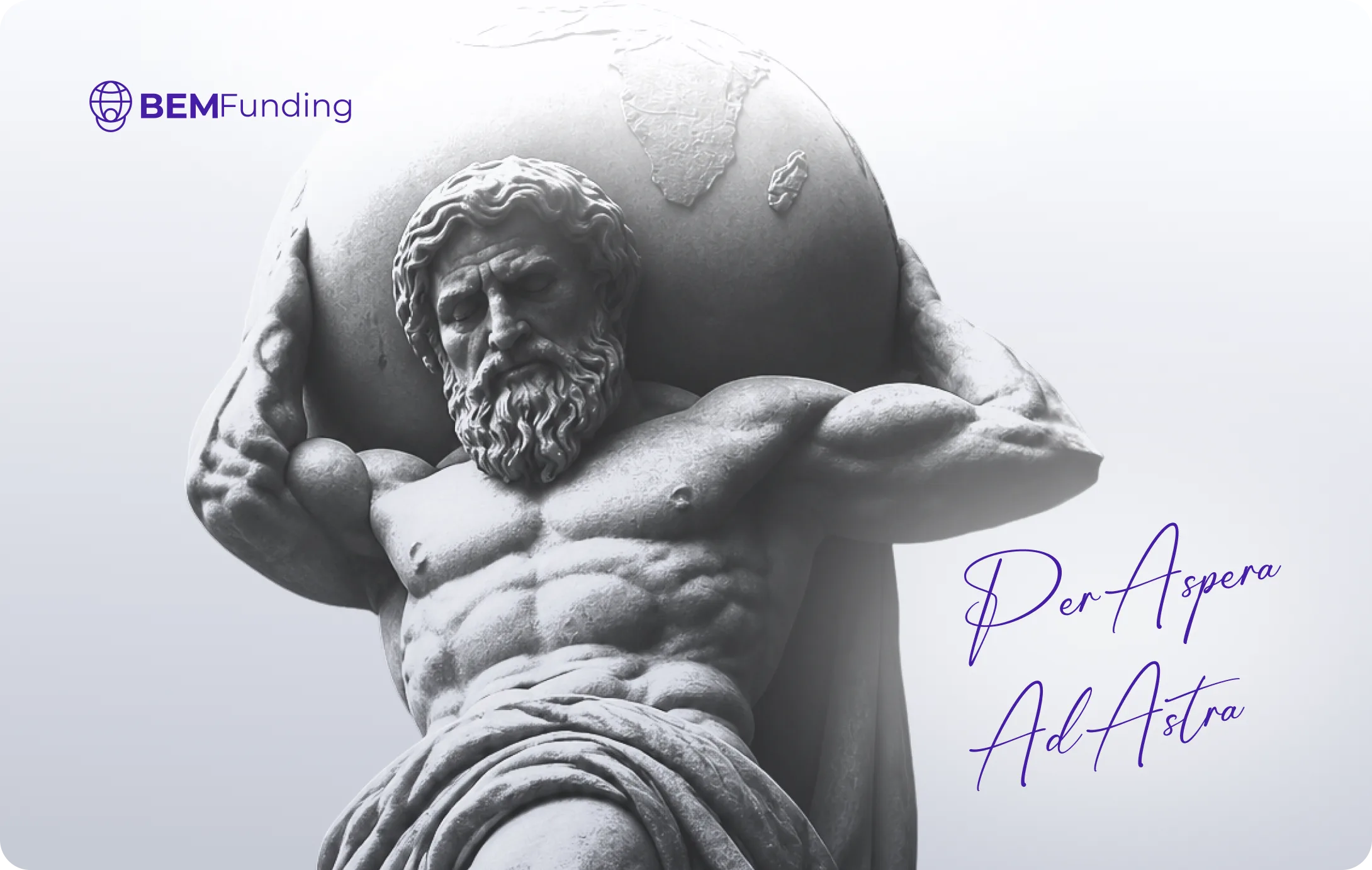 Per Aspera Ad Astra: BEM Funding statue key visual with signature script