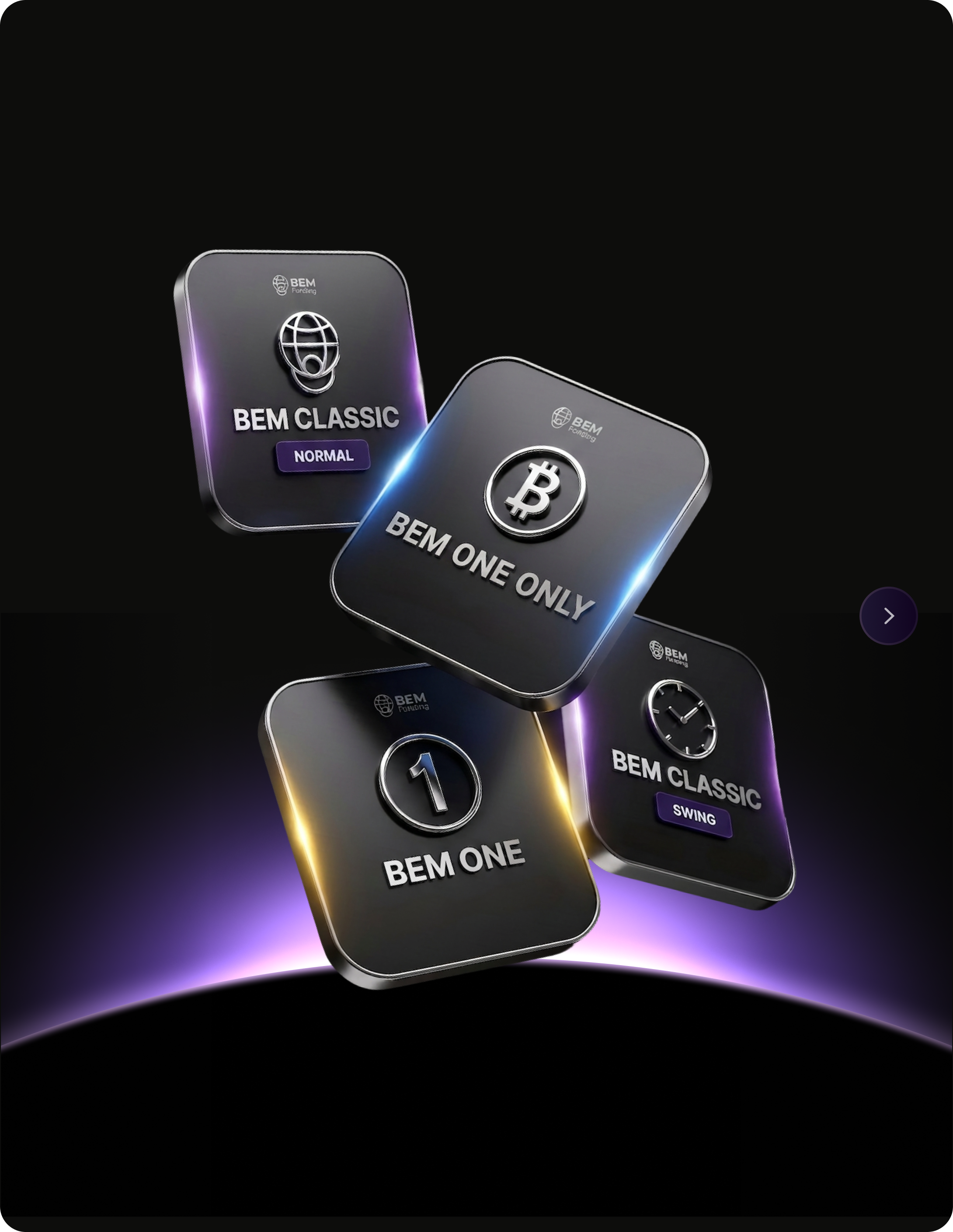 BEM Classic, BEM One and BEM One Only plan badges floating on black