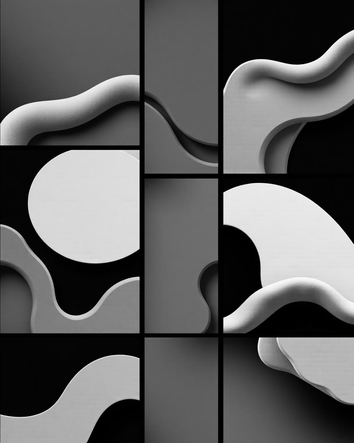 Contact sheet of North Ledger motion frames in monochrome